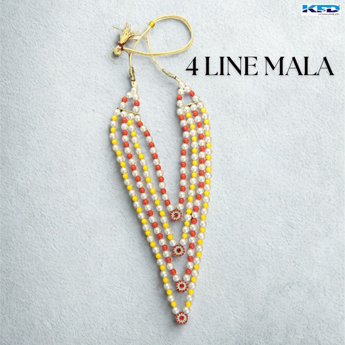 Multicolor 4 Line Mala For Mythological Character/Janmashtami/Dussehra/Diwali/School annual function