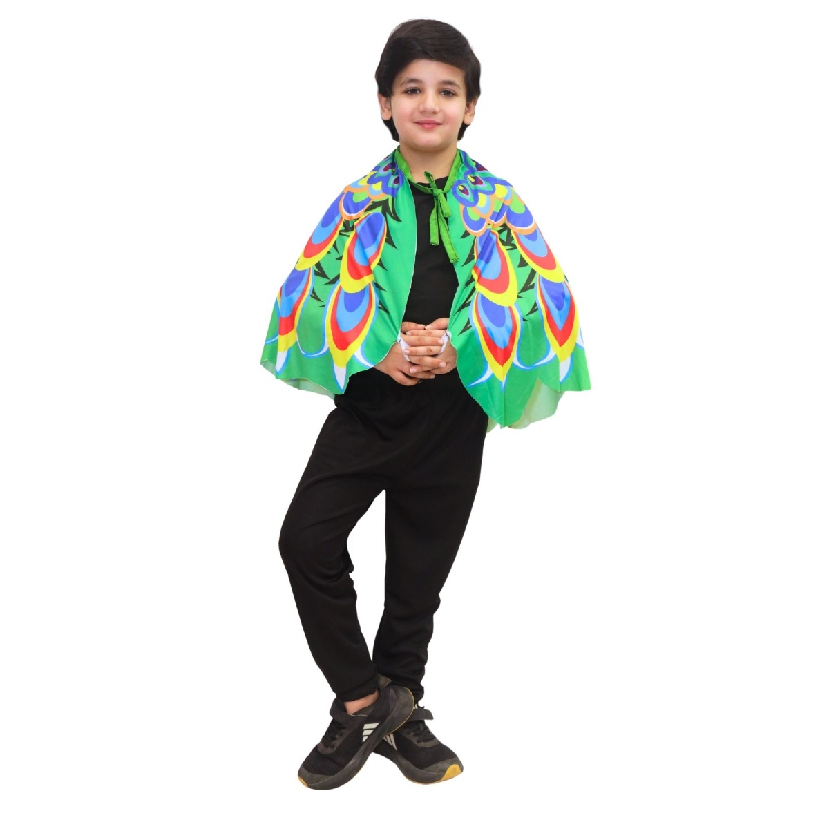 Peacock Fabric Wings Costume Accessory for Kids School Function, Stage Performance & Cultural Events