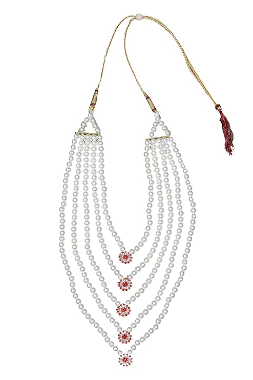 White 5 Line Mala For Mythological Character/Janmashtami/Dussehra/Diwali/School annual function
