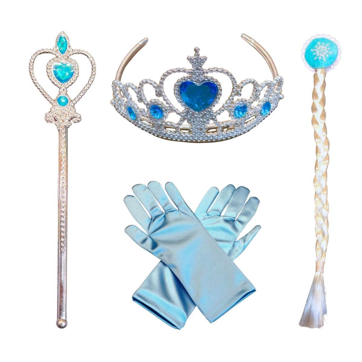 Princes Elsa Accessories With Gloves,western costume For School Annual function/Theme Party/Competition/Stage Shows/Birthday Party Dress