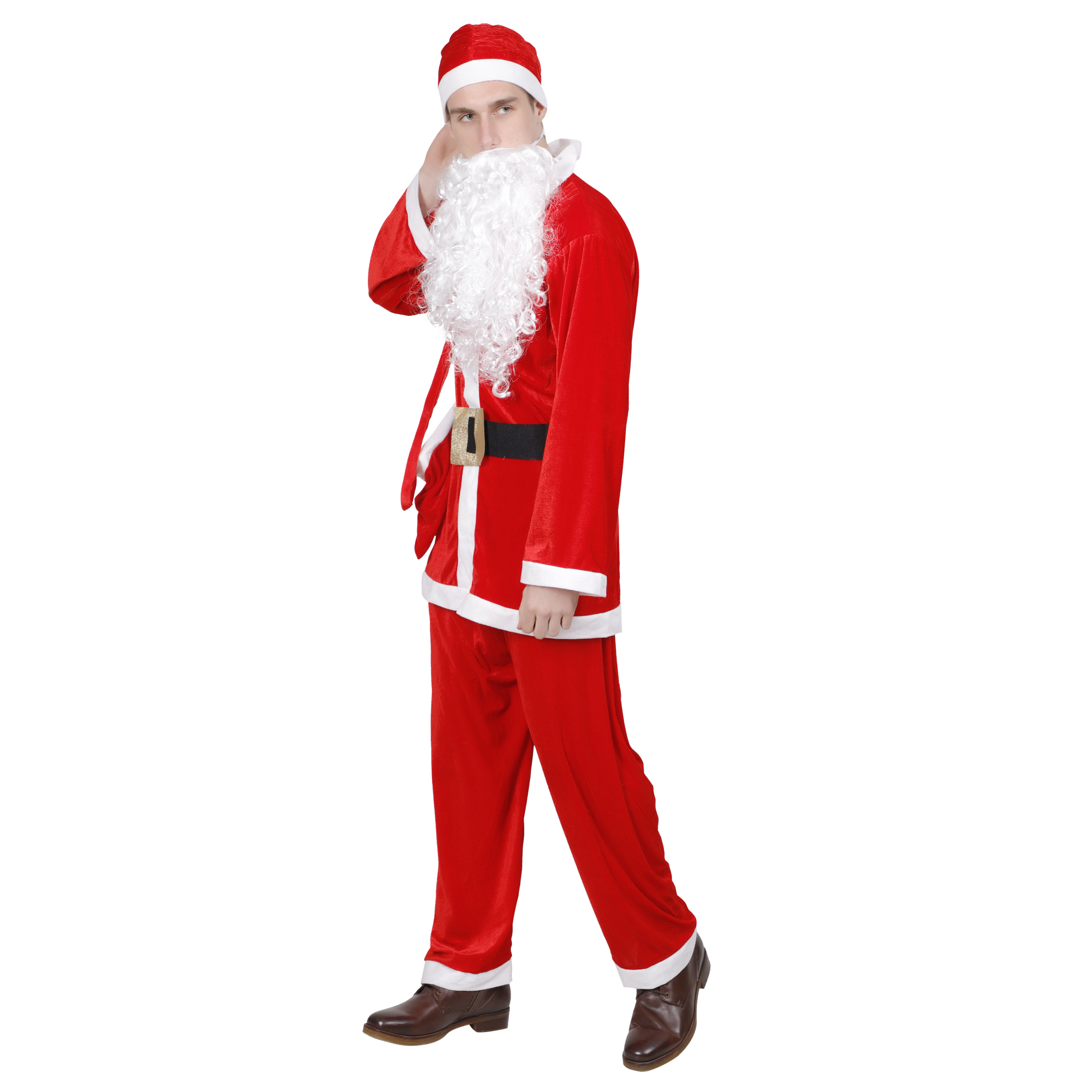 Santa Clause Adult fancy dress for kids,Christmas day Costume for Annual function/Theme Party/Competition/Stage Shows/Birthday Party Dress