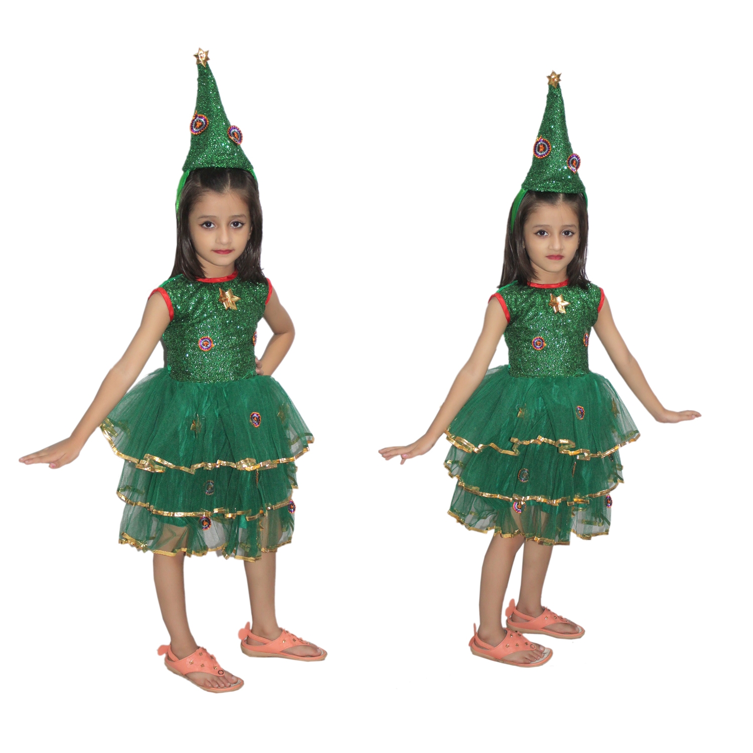 Christmas Tree Fancy Dress for Girls