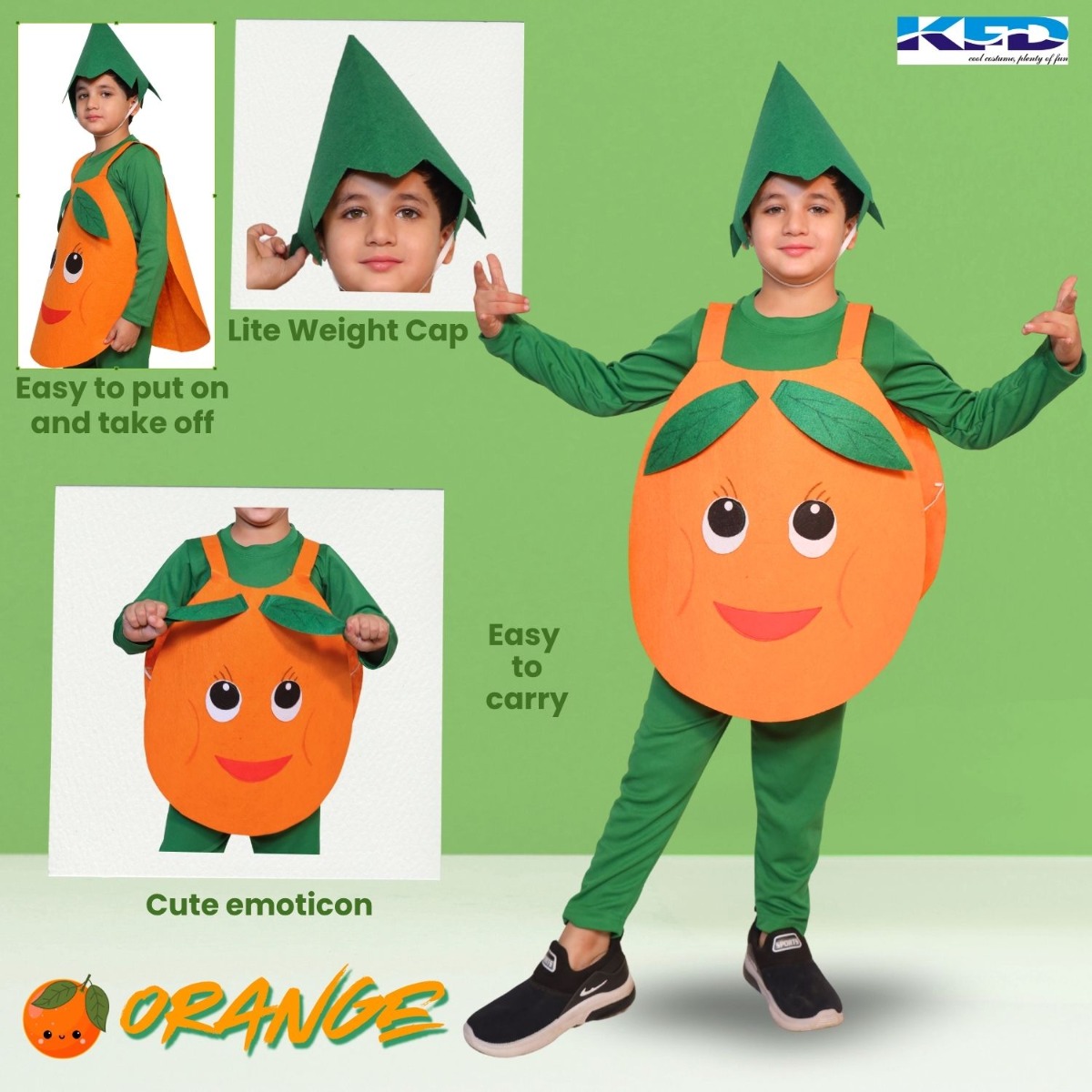 orange fruit fancy dress costume DIY Florida Oranges Halloween Costume