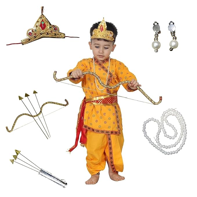 ram printed  fancy dress for kids,Mythological  Costume for School Annual function/Theme Party/Competition/Stage Shows Dress
