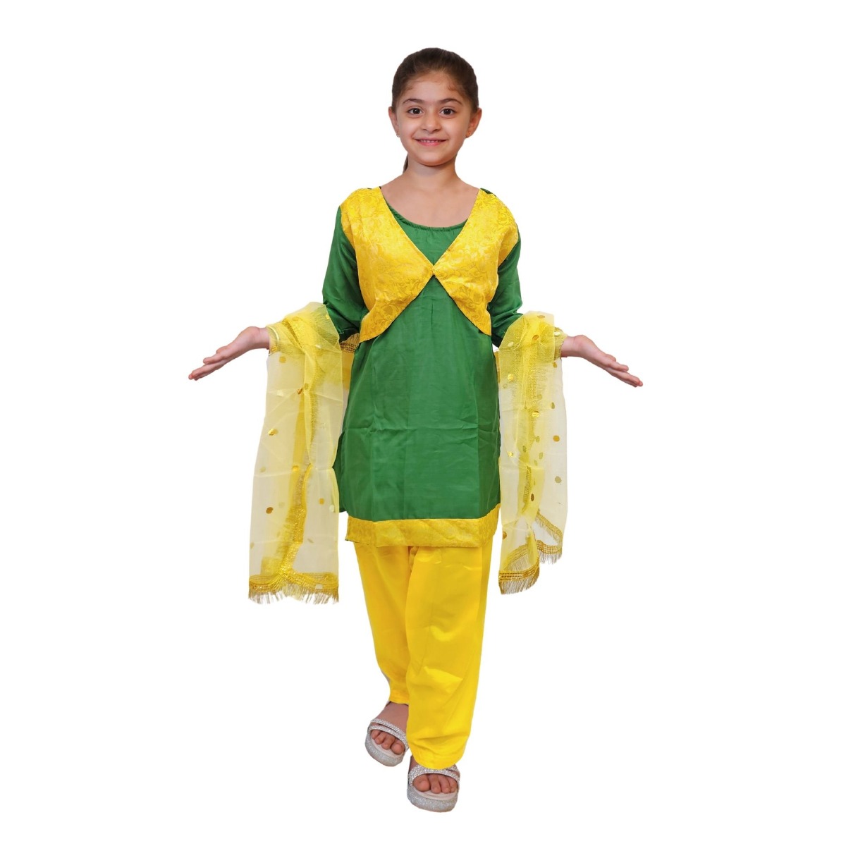 Punjabi Girl Ethnic Costume for Dance Performance & Parties