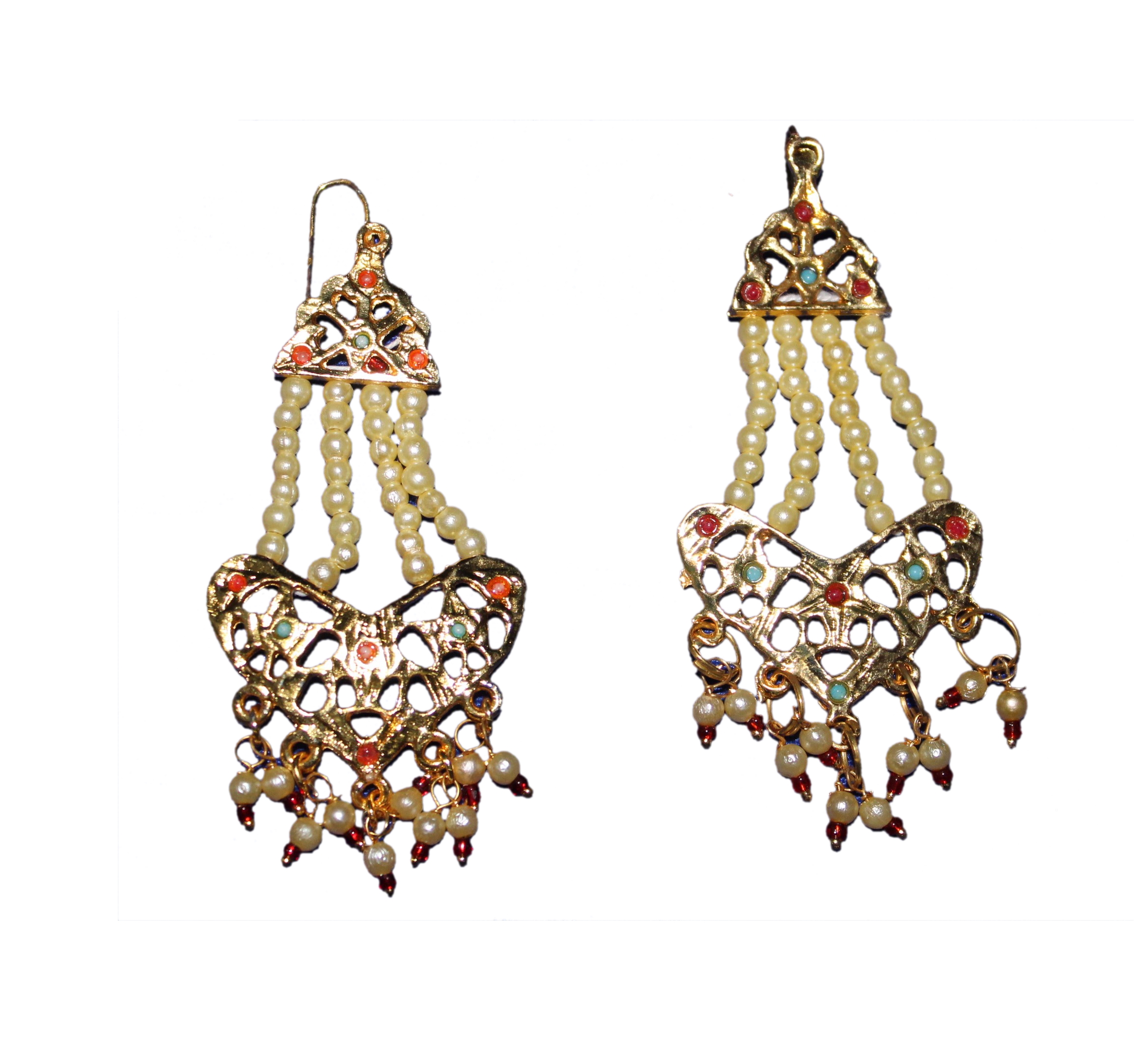 Golden Moti Earrings for Kids