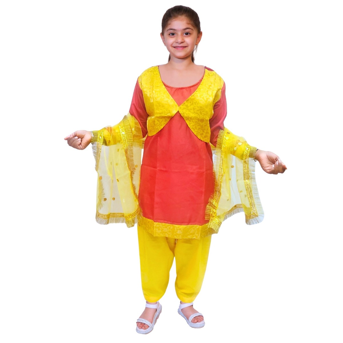 Punjabi Girl Ethnic Costume for Dance Performance & Parties