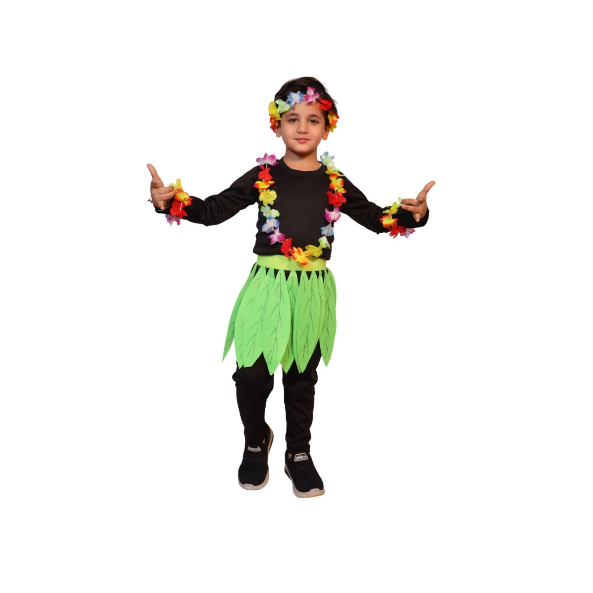 Kids Floral Garland with Leaf Belt for Dance & Events