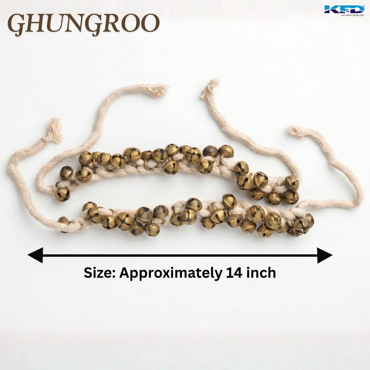 Ghungroo Accessories for Kids - White & Brown