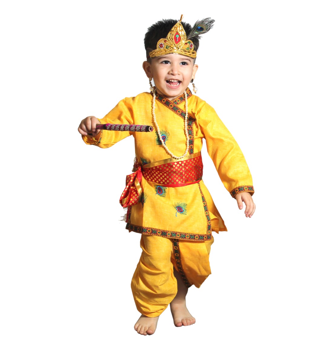 Krishna Pankh Dress in Cotton Fabric