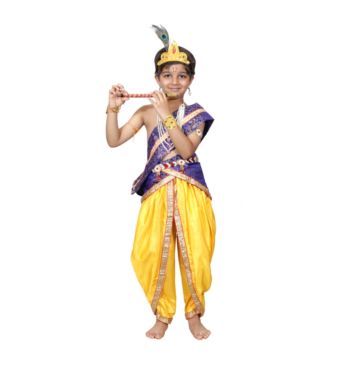 Krishna belt blue fancy dress for kids,Mythological  Costume for School Annual function/Theme Party/Competition/Stage Shows Dress