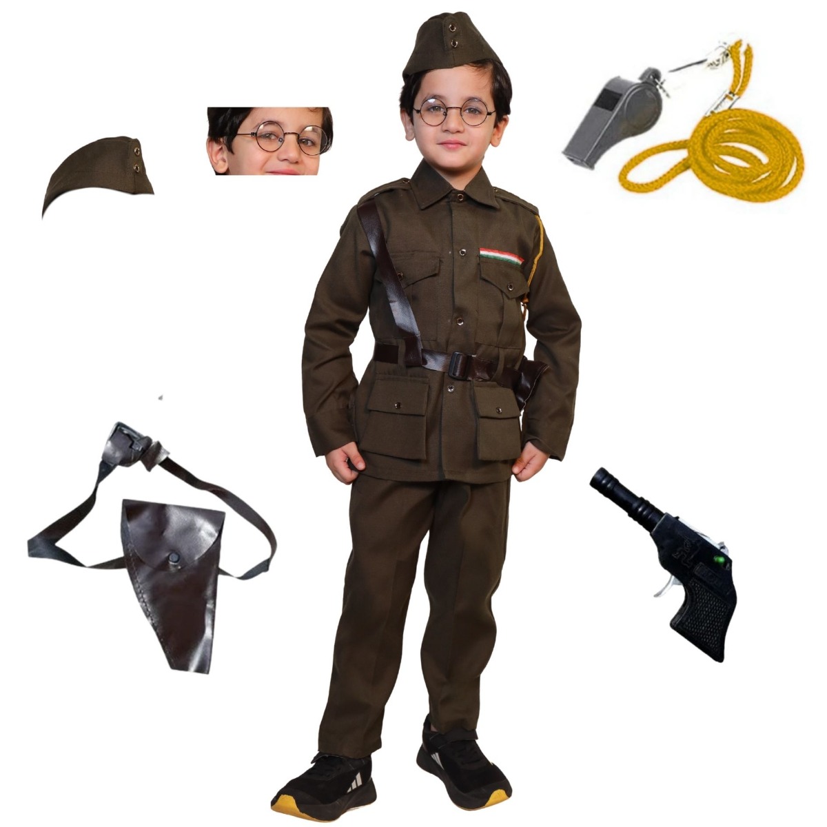 Subhash Chandar Bose National Hero Costume for Kids