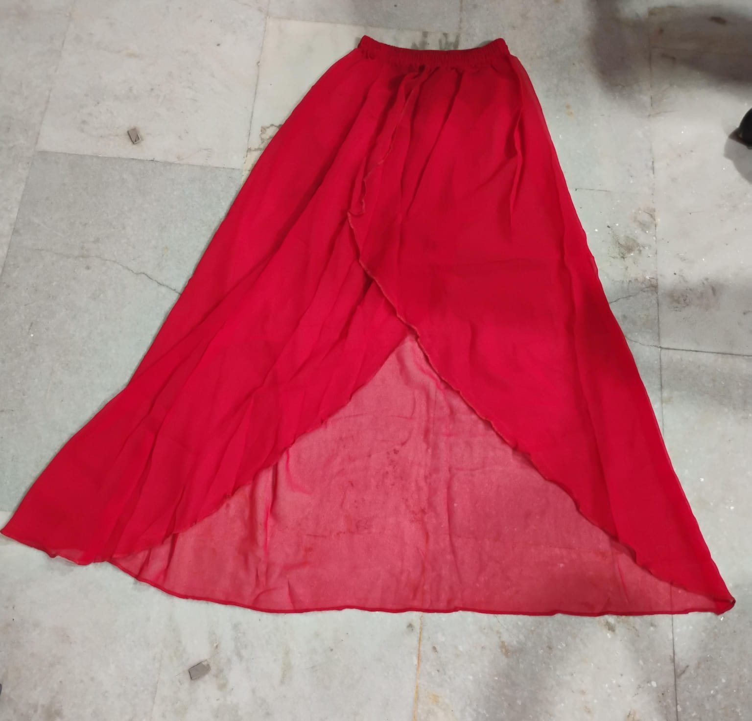 Red Long Skirt Fancy Dress For Kids,Costume For Annual Function/Theme Party/Competition/Stage Shows Dress