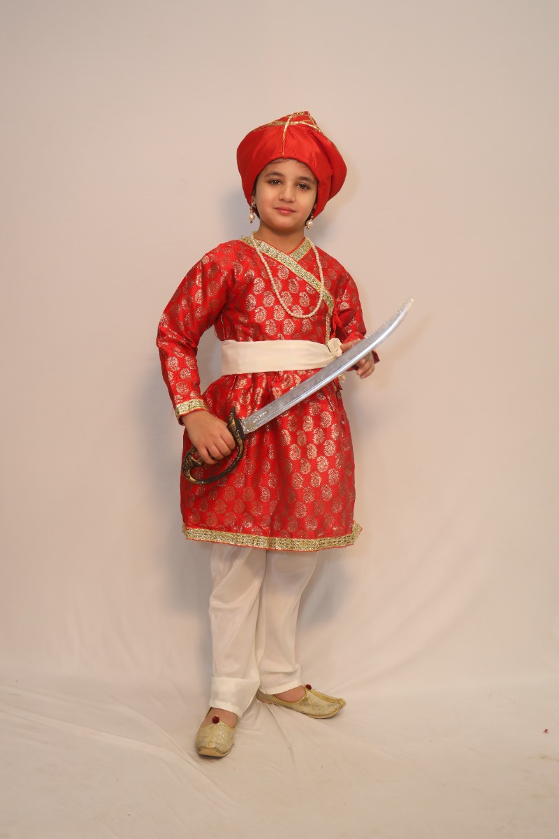 Baji Rao Maratha King Peshwar Costume for School Annual function/Theme Party/Competition/Stage Shows/Birthday Party Dress