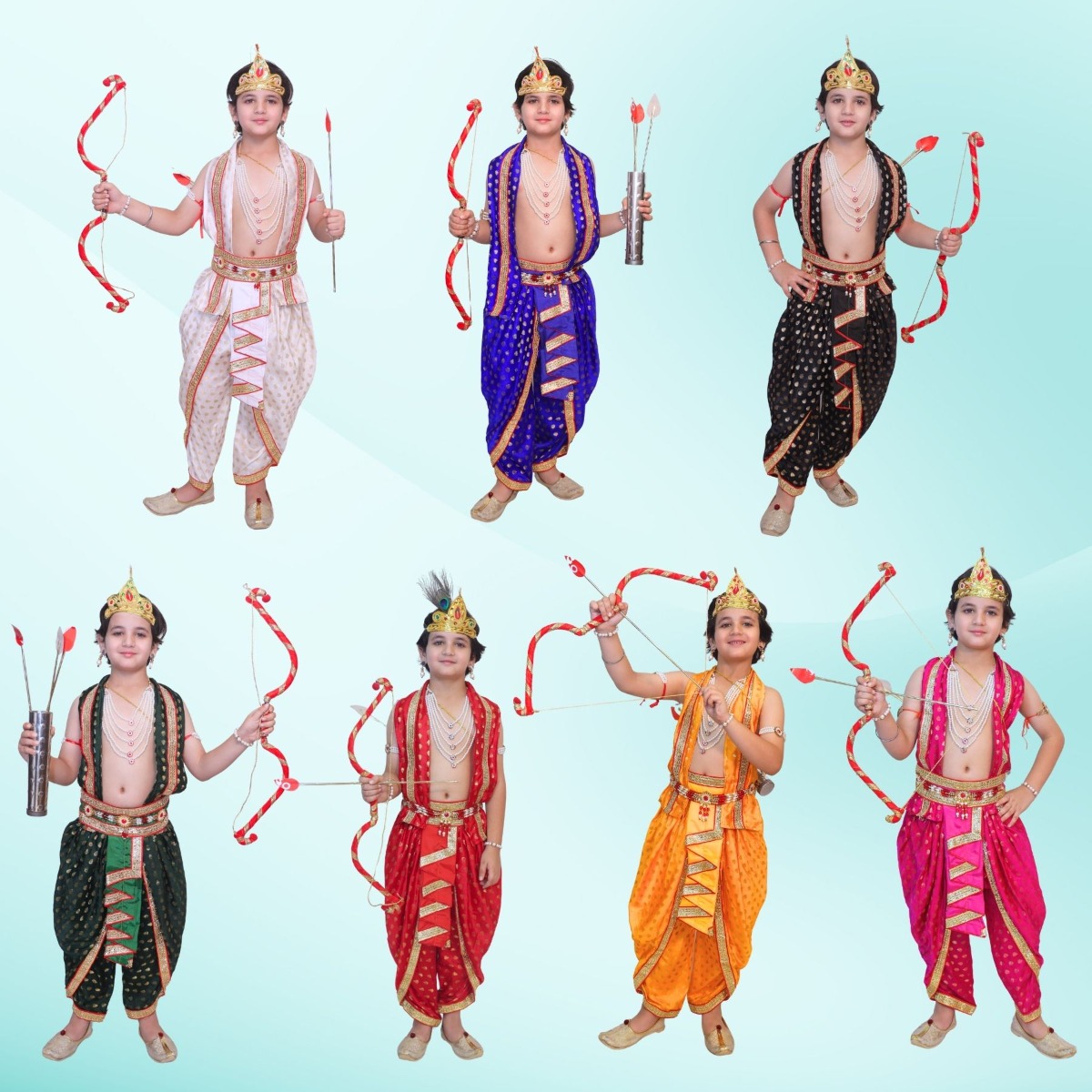 Kids Ram Costume for Boys | Traditional Ram Fancy Dress | Ramayan Theme Fancy Dress for Dussehra, School Functions & Stage Performance