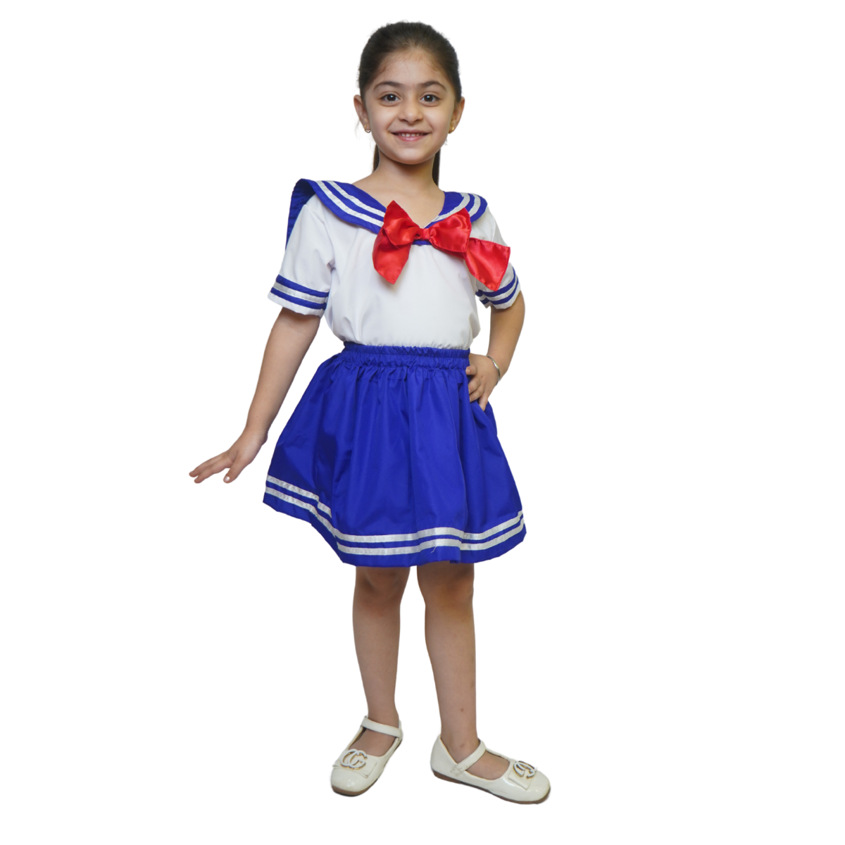 Sailor Navy Dress for Girls Unique design sailor dress Perfect for dress-up parties, Halloween, or school plays.