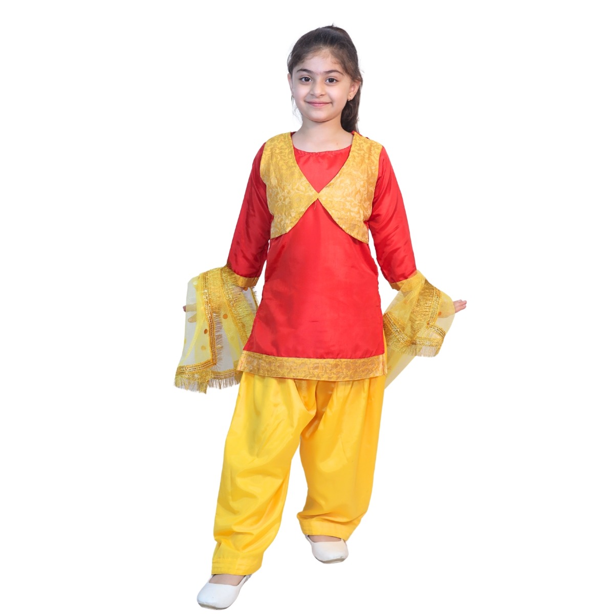 Punjabi Girl Ethnic Costume for Dance Performance & Parties