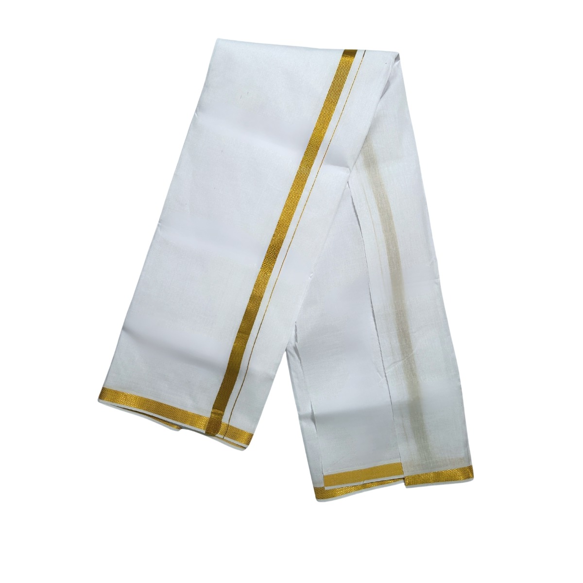 White Lungi Traditional Comfortable Cotton Wrap for Casual Wear, Religious Events, and Cultural Functions