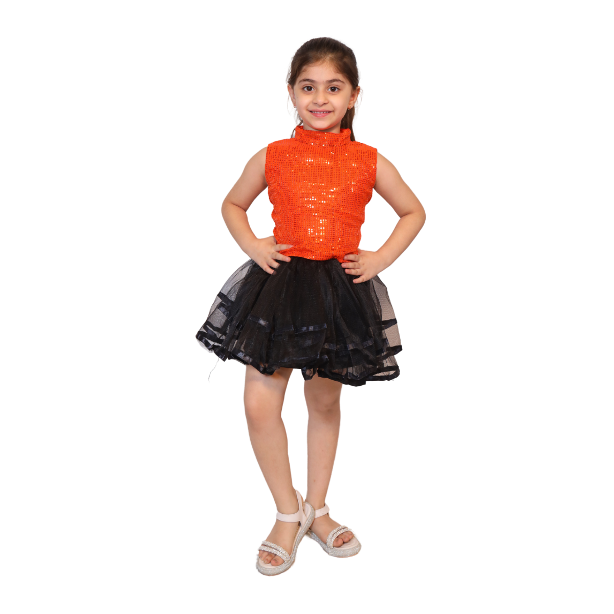 Ulterneck Western Top in Orange Color