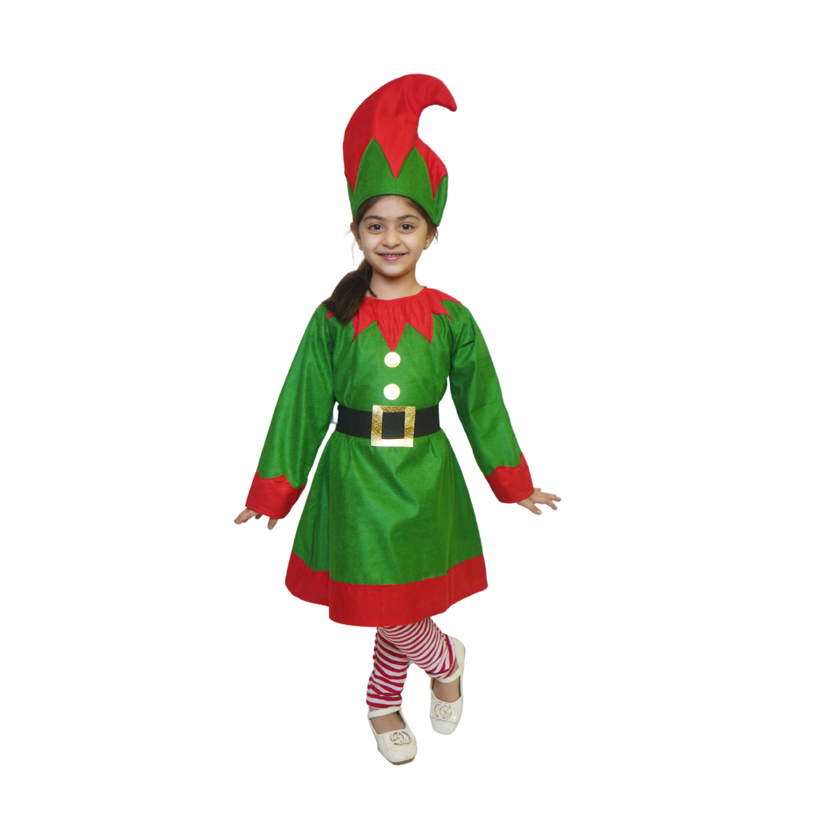Girls Christmas Elf Costume Set Kids Xmas Santa Helper Cosplay Outfit Fairy Teles Characters Shoemaker,Story book Costume for Annual function/Theme Party/Competition/Stage Shows/Birthday Party Dress