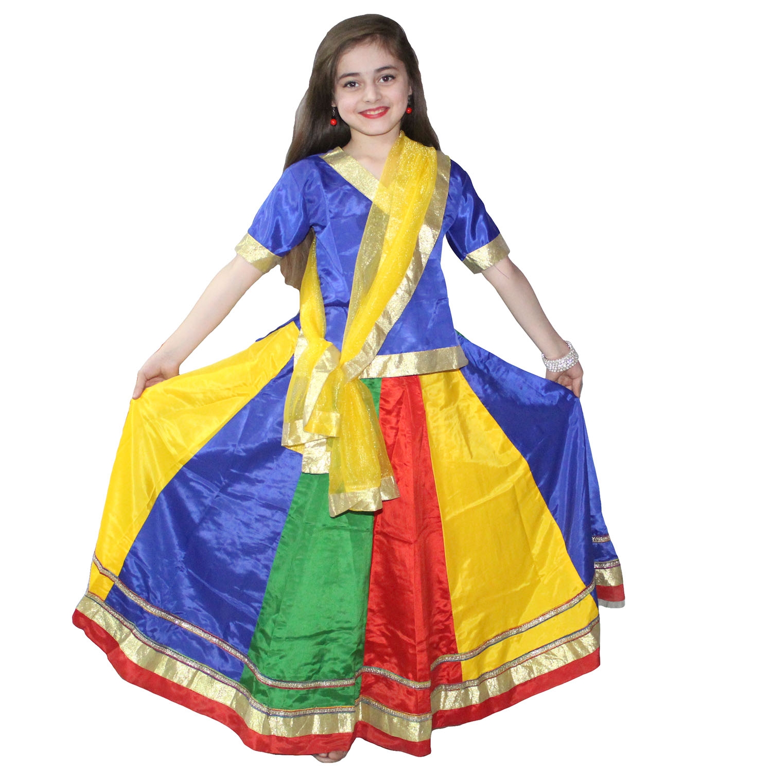 Traditional Multicolor Lehenga Costume for Kids