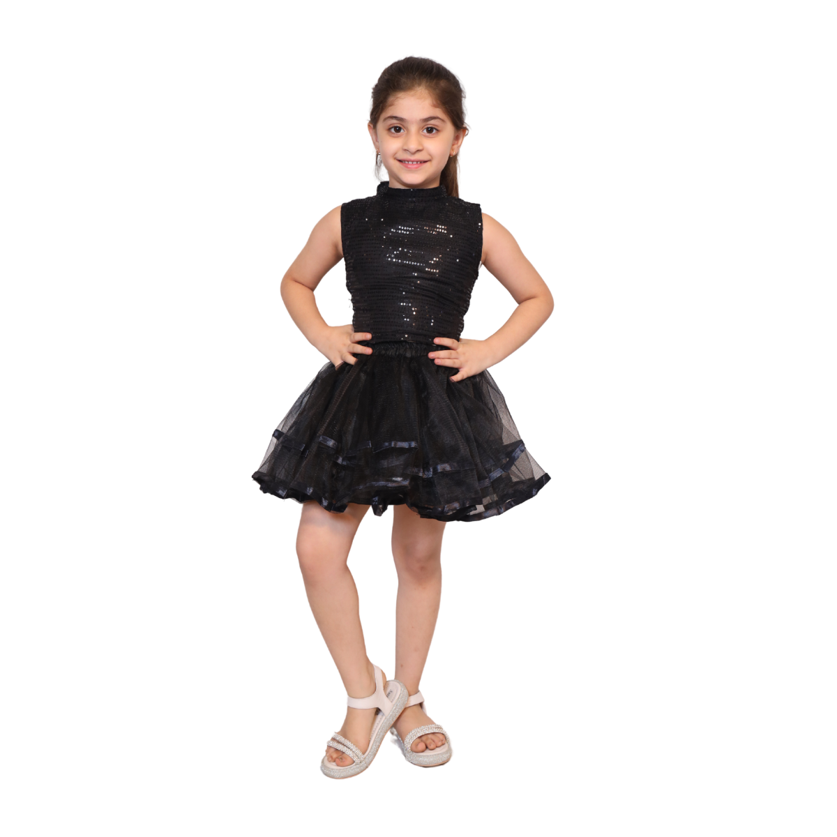 Western Black Ulter Neck Top