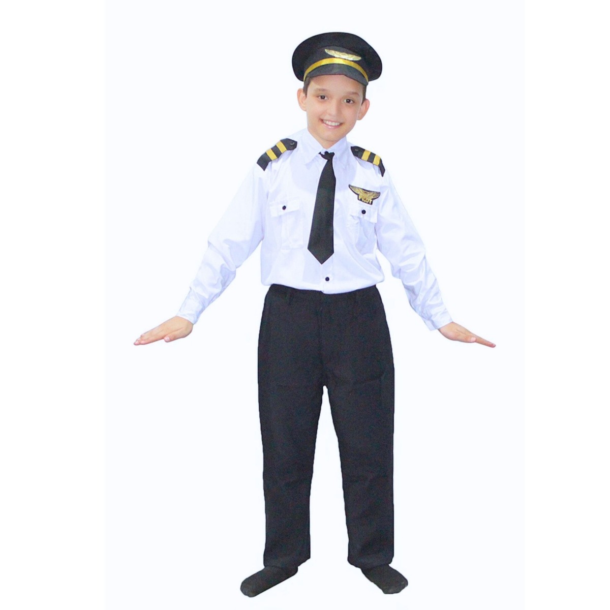 Pilot Black Fancy Dress for Kids