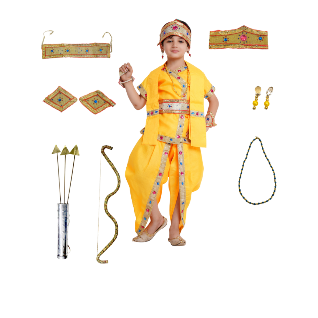 Raja Ram Costume for Kids Ramayan Fancy Dress for School Mythological Events
