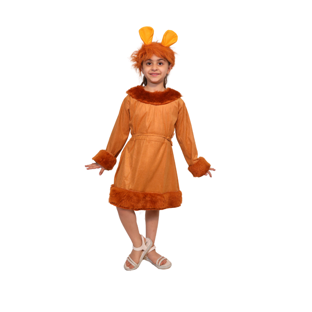 Lioness Costume for Kids Animal-Themed Dress with Tail & Ears Cute Lioness Outfit