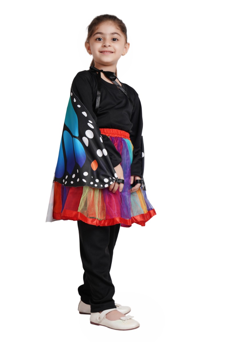 Rainbow Tutu Skirt & Wings Set for Kids