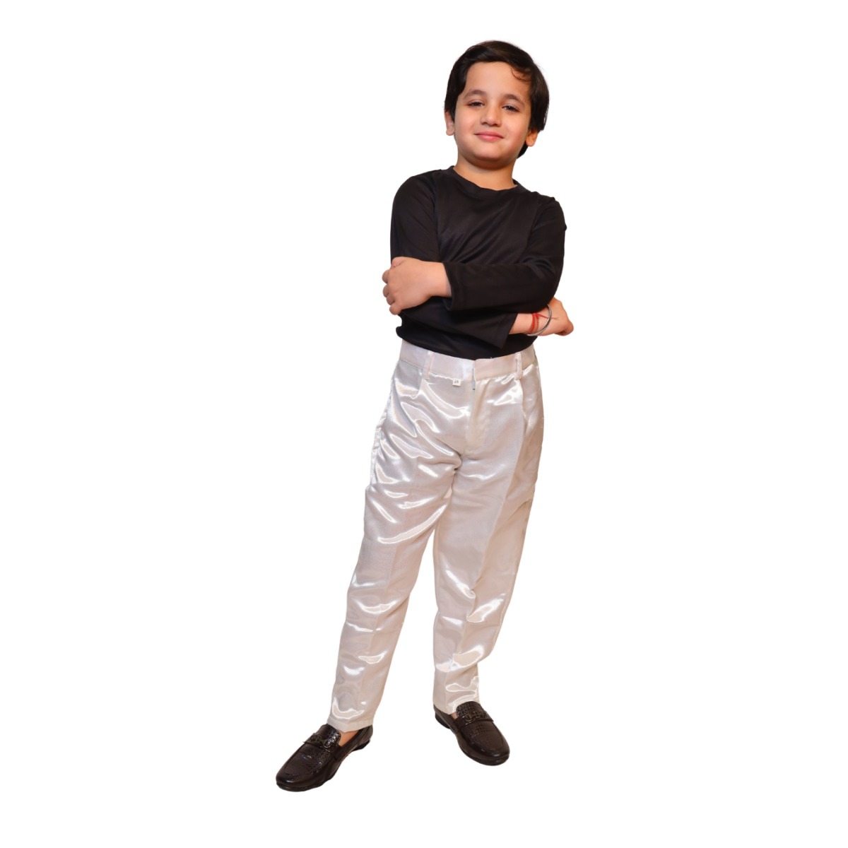 Shiny Pants for Kids Metallic Straight Leg School Dance Performance