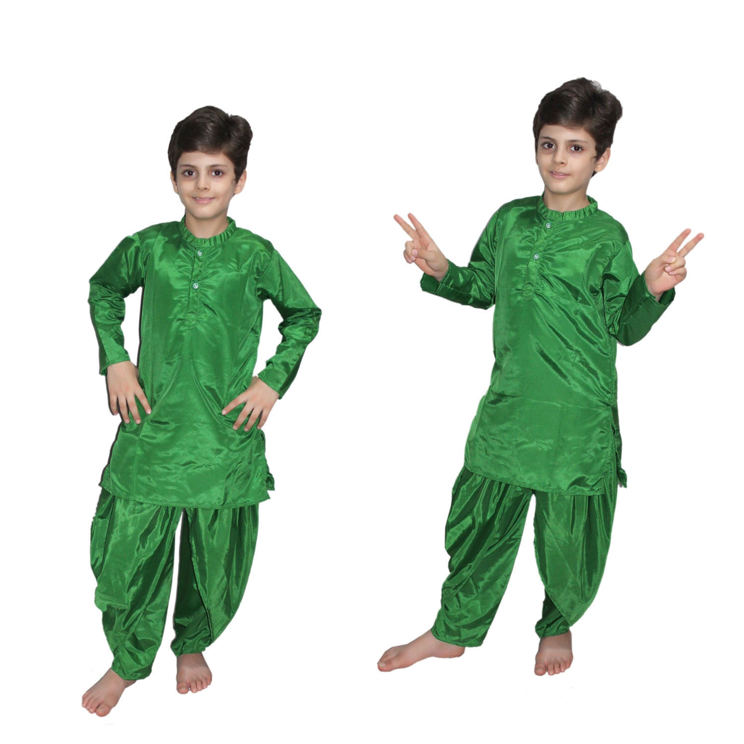 Green Dhoti Kurta for Kids