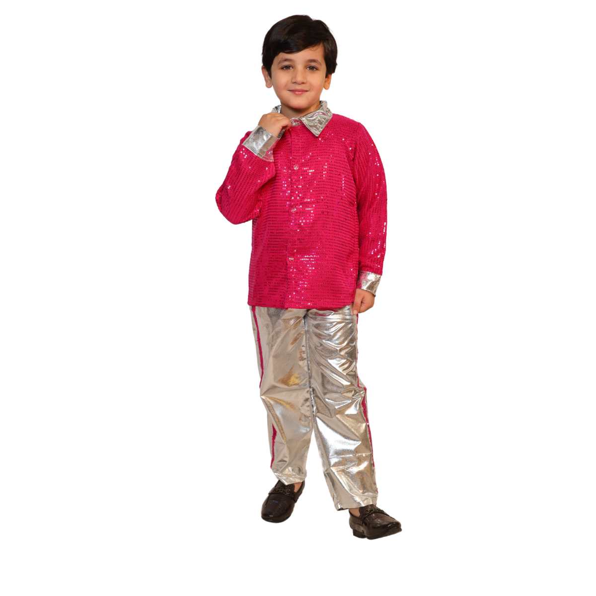 Mazanta Shirt & Silver Pant Set