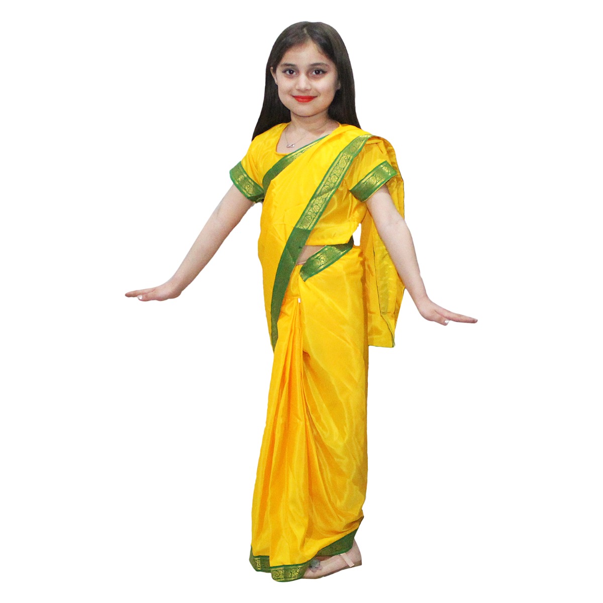 Yellow Color Indian State Traditional Saree