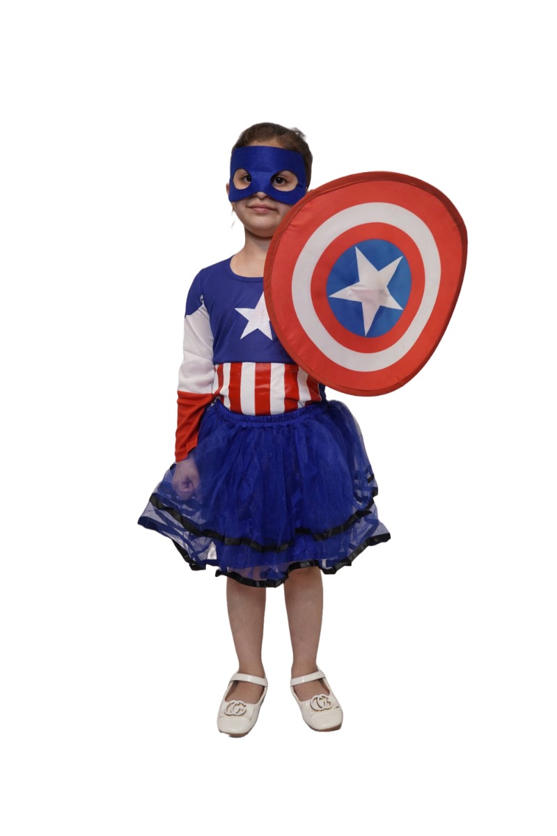 Captain America Girl Brave American Soldier Costume
