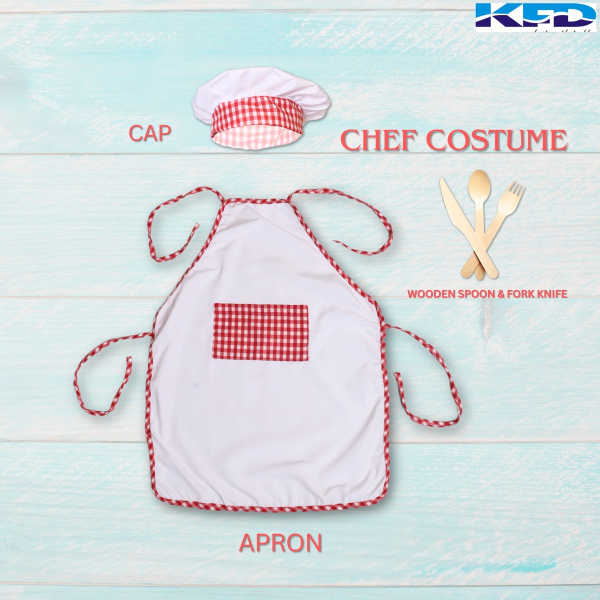 Chef Apron Fancy Dress Costume for Kids - Role Play Costume for Boys & Girls