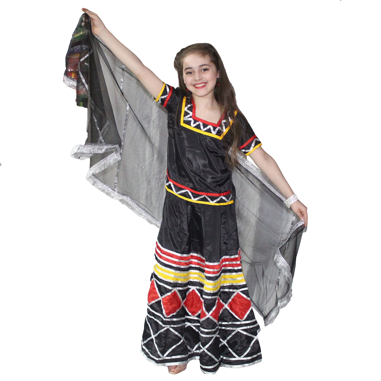 Kids Rajasthani Kalbeliya Lehenga Set