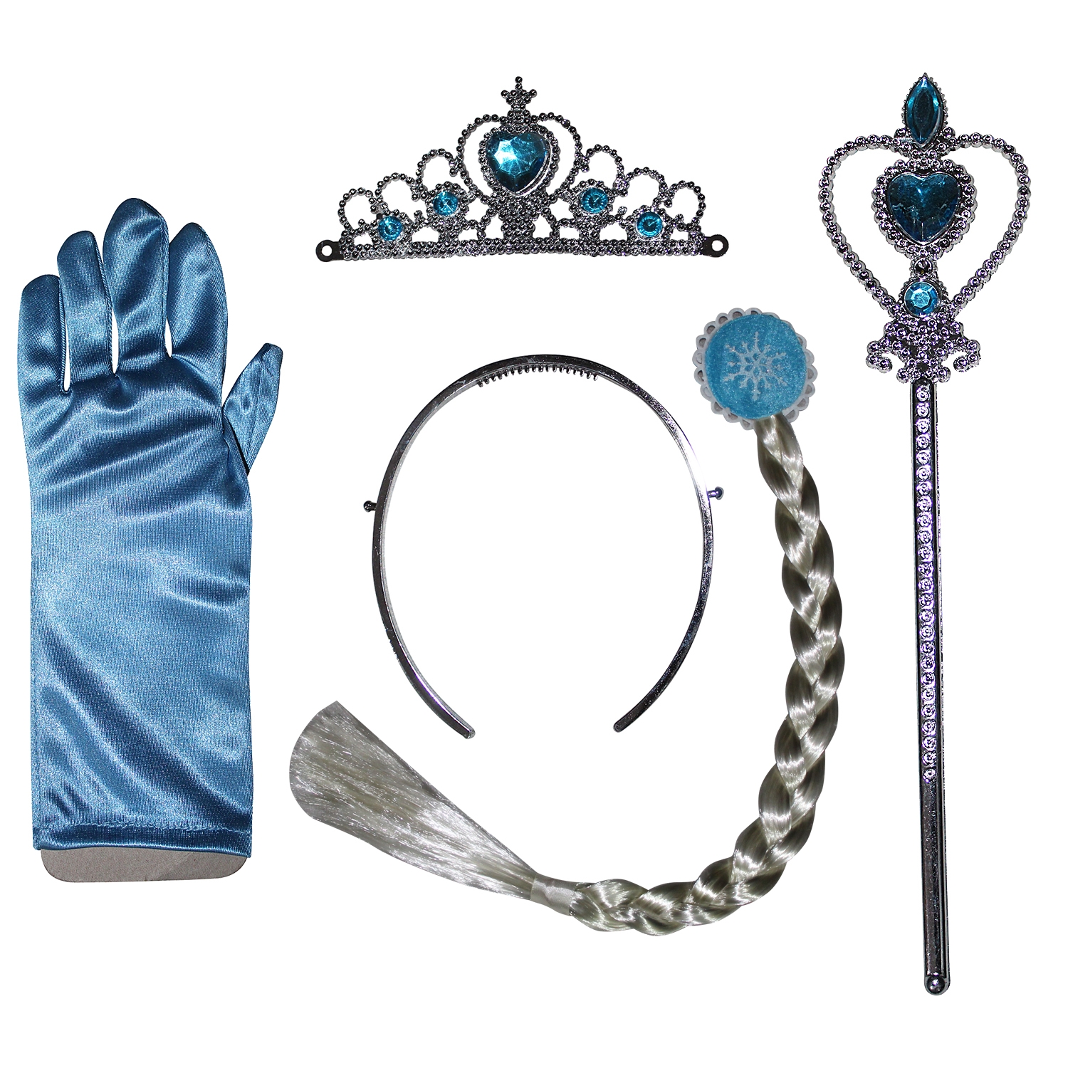 Princes Elsa Accessories With Gloves,western costume For School Annual function/Theme Party/Competition/Stage Shows/Birthday Party Dress
