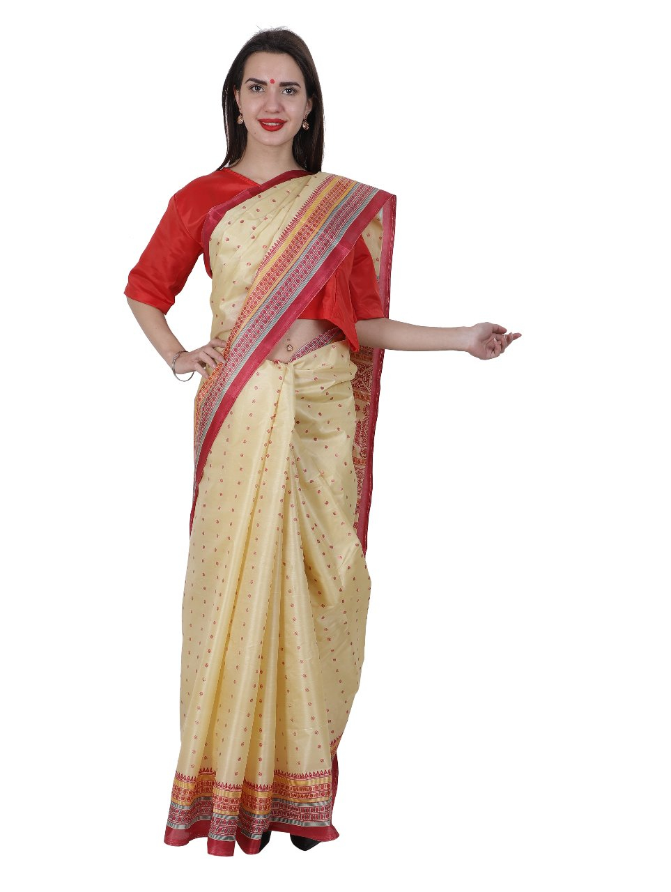 Bihu Saree Fancy dress for kids,Indian State/Dance Costume for Annual function/Theme Party/Competition/Stage Shows Dress