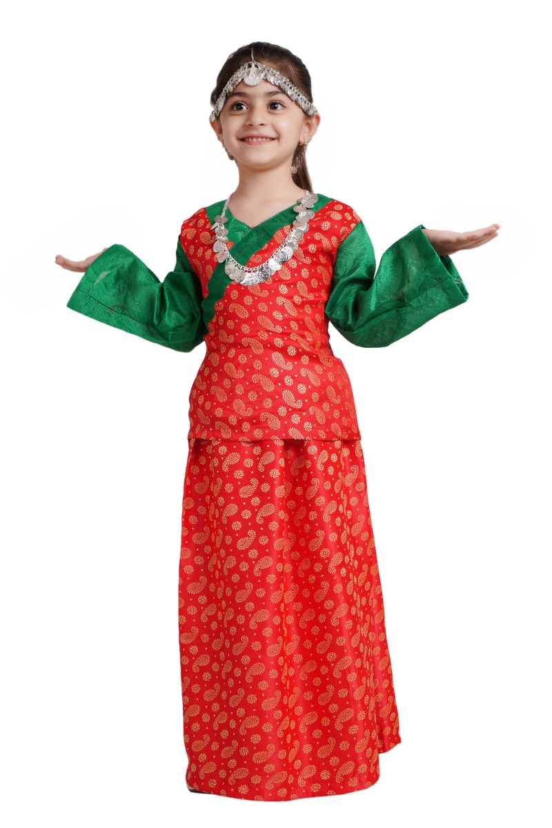 Sikkim Traditional Costume for Girls | Cultural Fancy Dress & Stage Wear