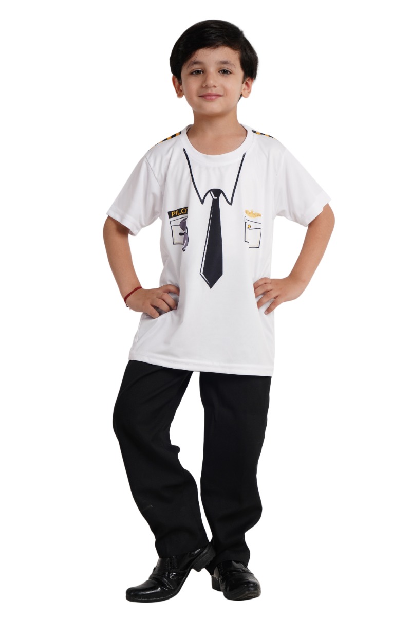 Pilot-Shirt-Shirt fancy dress for kids,Western Costume for Annual function/Theme Party/Competition/Stage Shows/Birthday Party Dress
