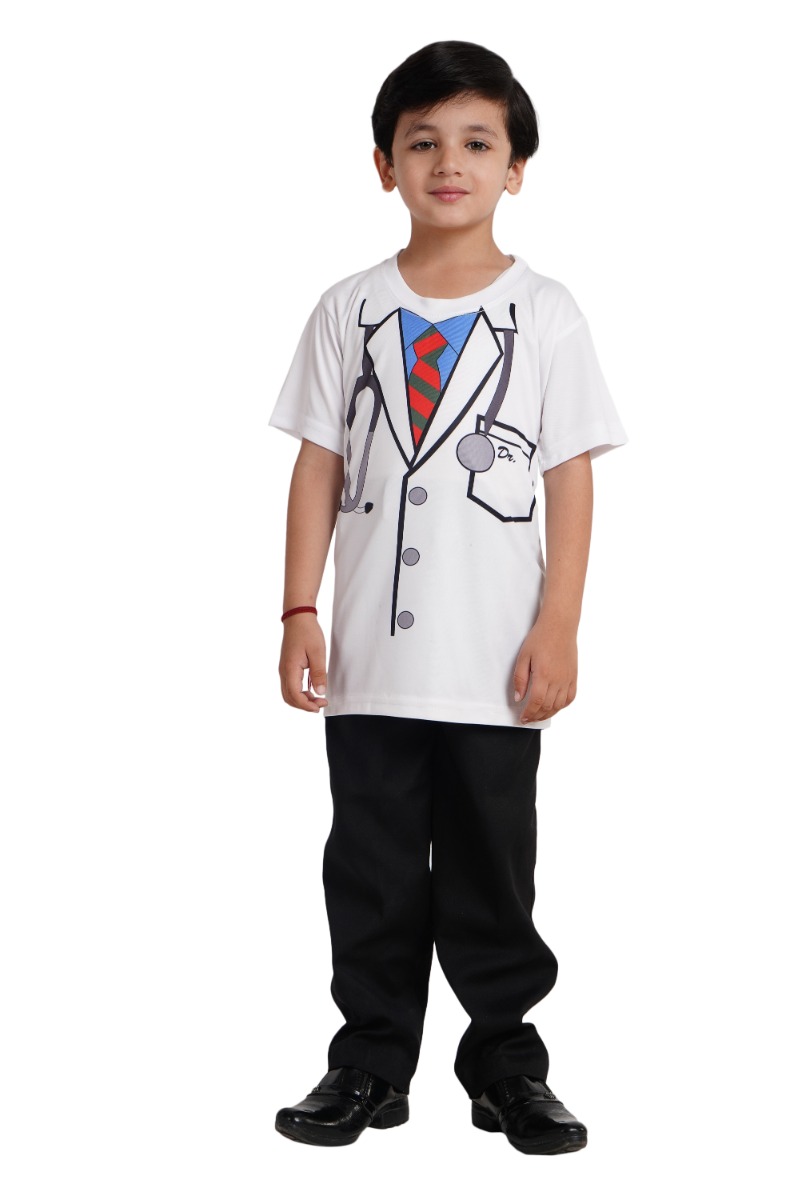 Doctor-T-Shirt fancy dress for kids,Western Costume for Annual function/Theme Party/Competition/Stage Shows/Birthday Party Dress