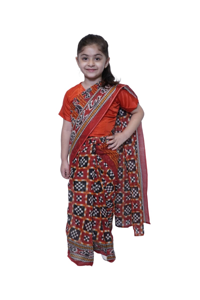Odisha Sambalpuri Saree Fancy Dress for Kids