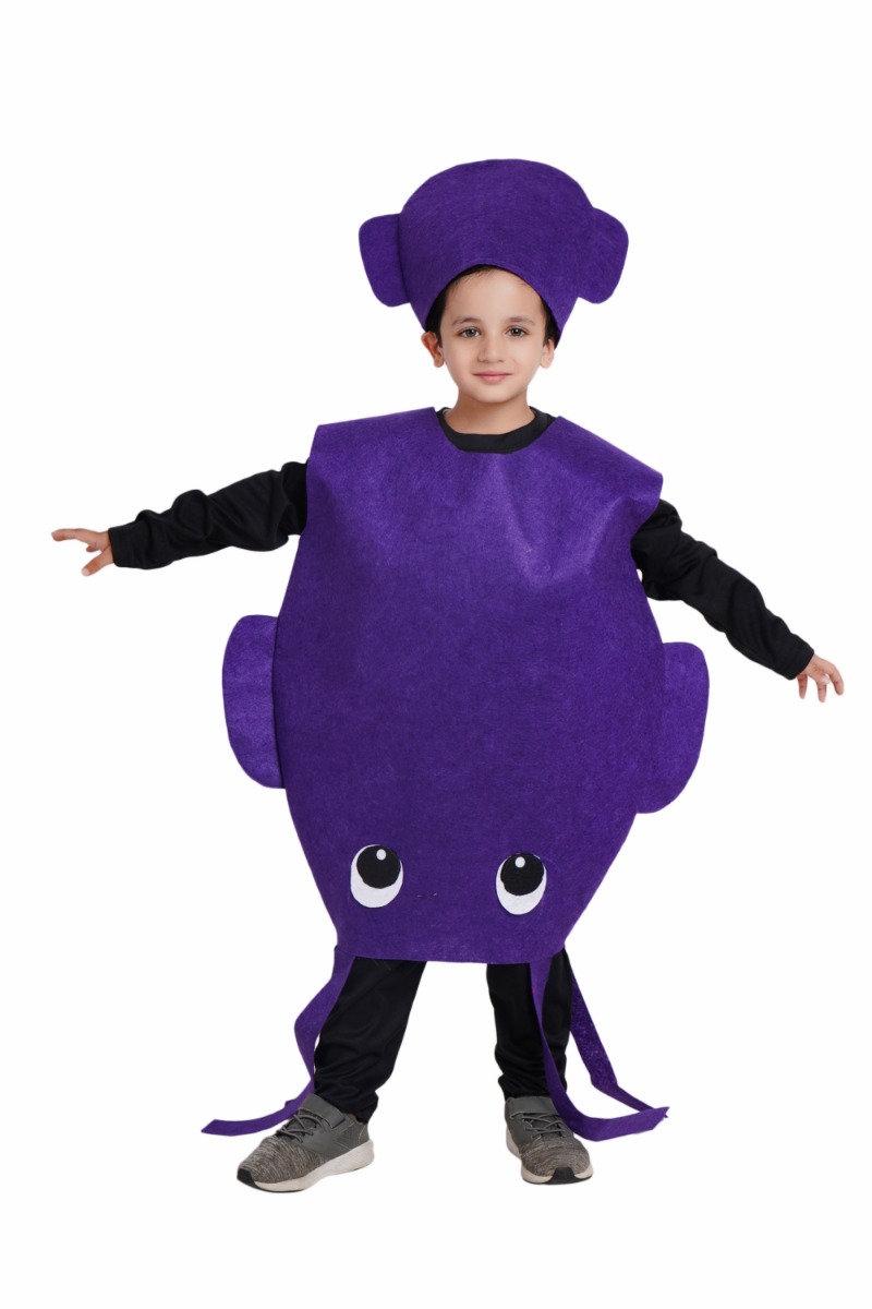 Kids Squid Fish Fancy Dress Costume