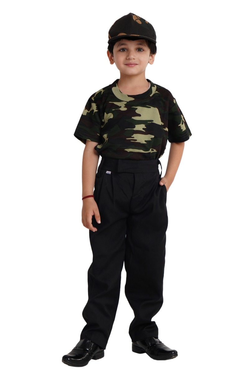 Kids Army T-Shirt with Cap