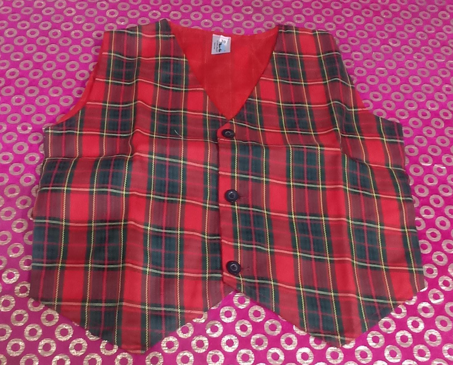 Check waist coat