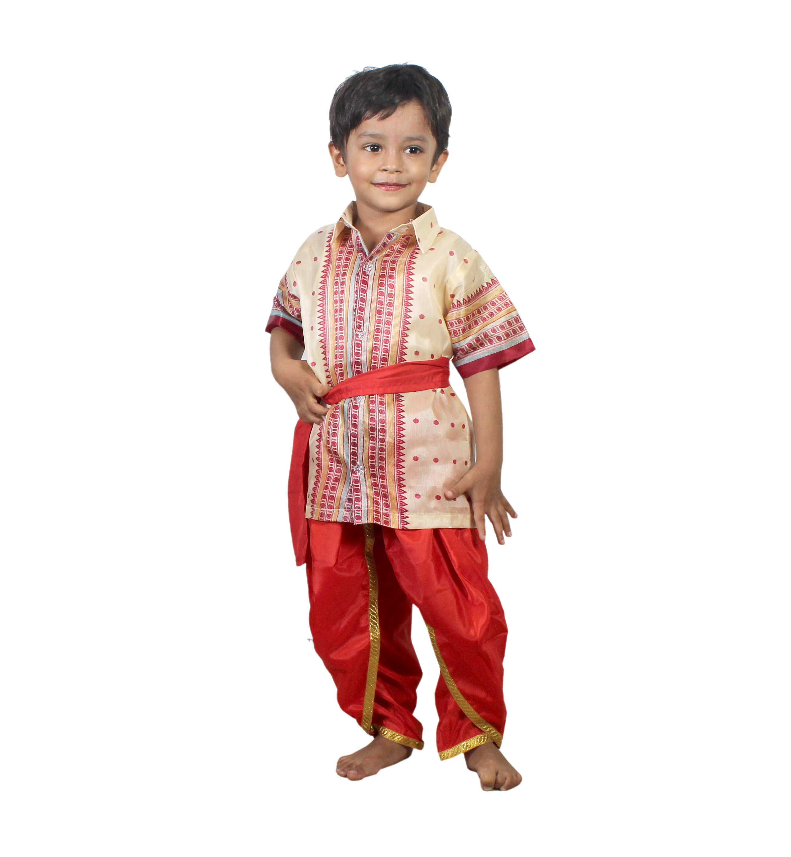 Assamese Bihu Dance Costume for Boys