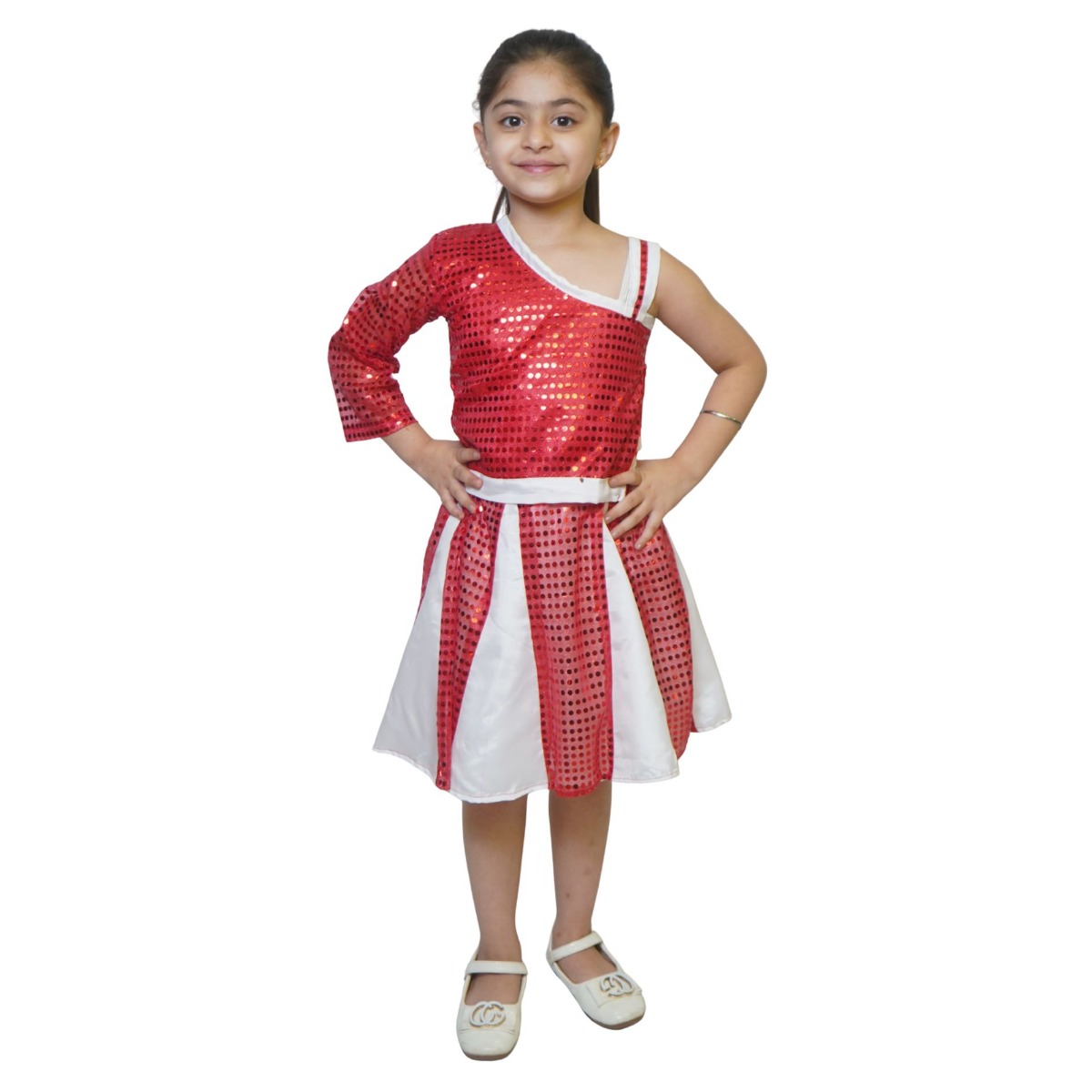 Cheer Leader Dance Dress Stylish Outfit for Annual Functions, Dance Performances