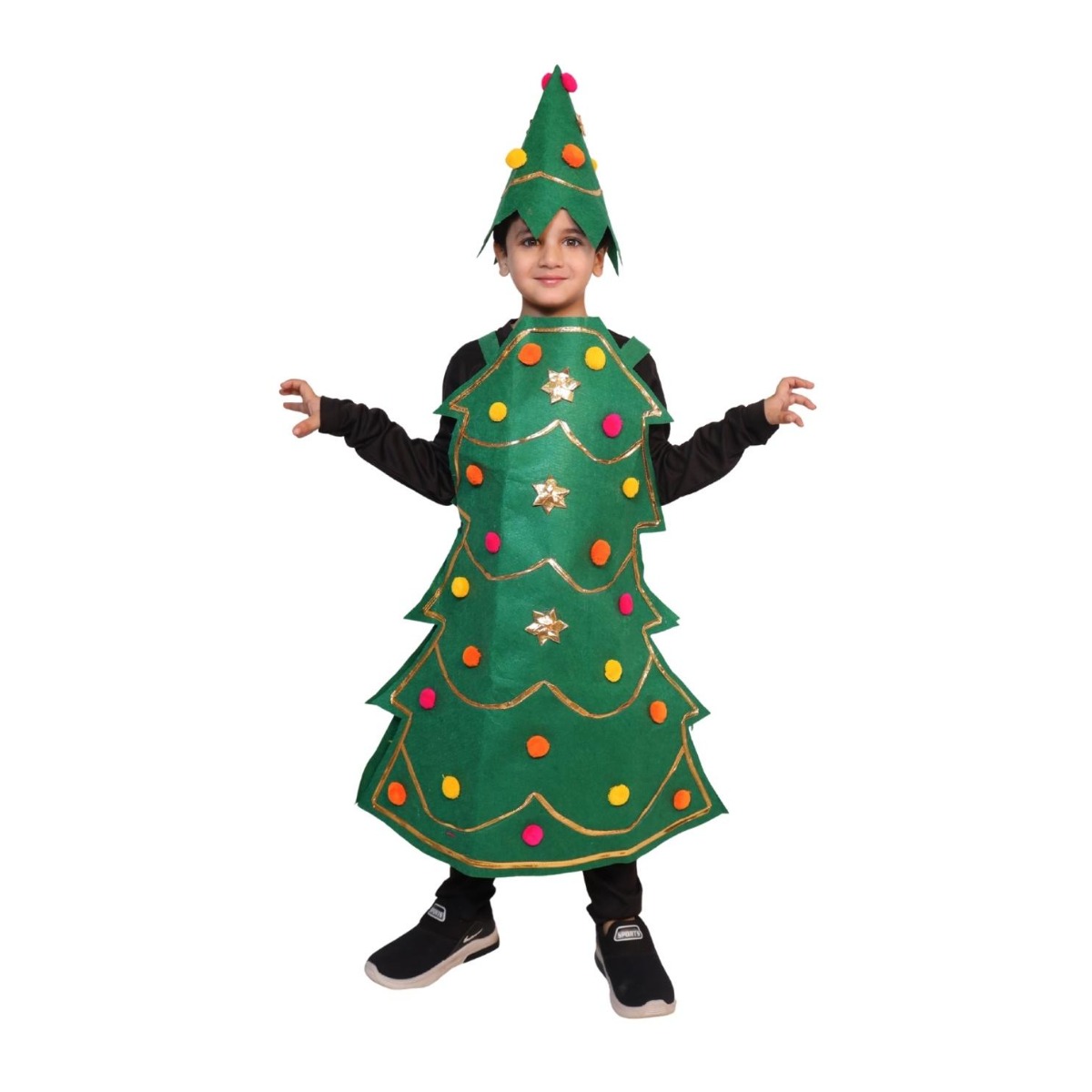 Christmas Tree Cut Out Fancy Dress for Kids
