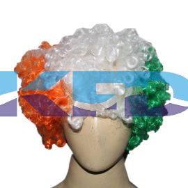 Tri Color Color Wig Tri color wig/Independence Day/Republic Day/School Annual function ...